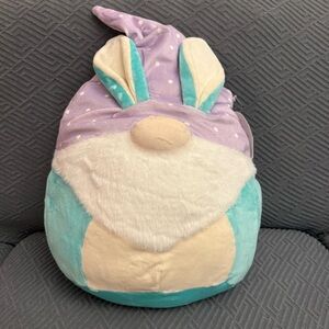 NWT Squishmallow Gnome Maddox Bunny Rabbit Ears 12” Stuffed Plush Blue Purple